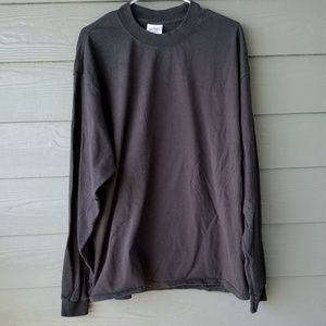 Port and Company men's black long sleeve tee XL